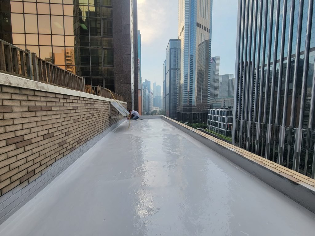 外露式油面防水工程施工後