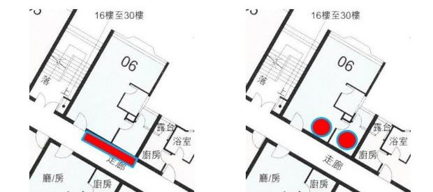 防水工程單位施工指示平面圖